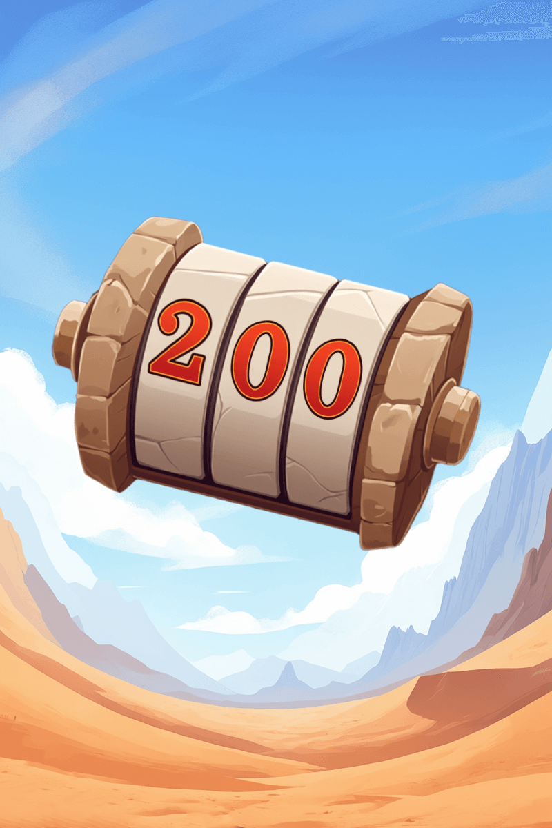 Platziere 200 Spins in einer Spielsitzung